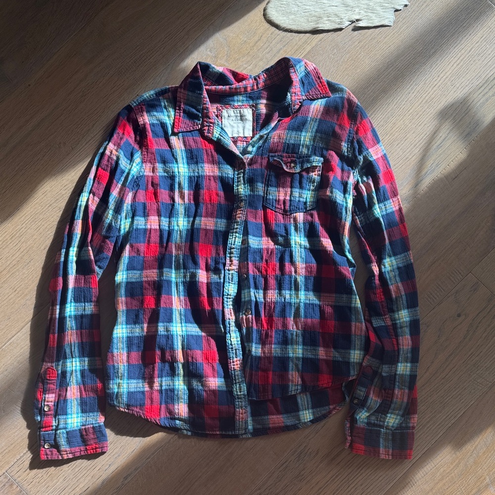 Abercrombie Plaid Flannel Button-Up Shirt